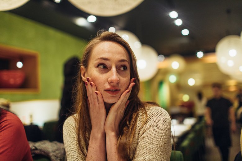 Girl in a Japanese restaurant