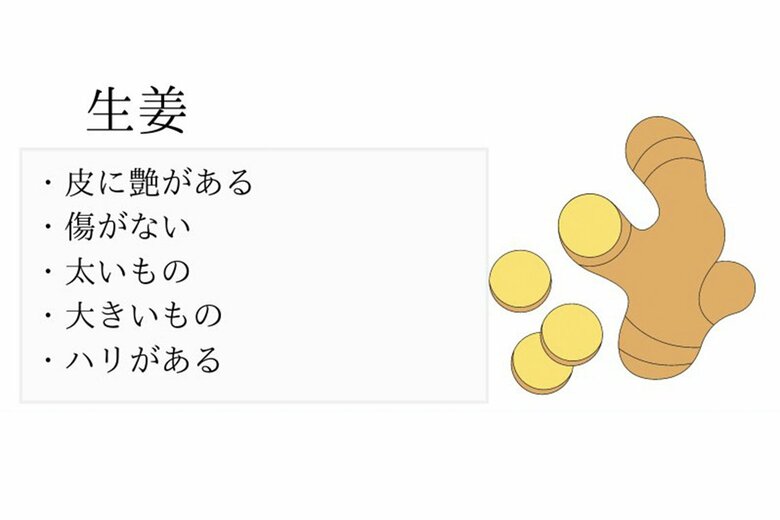 おいしい生姜の見分け方