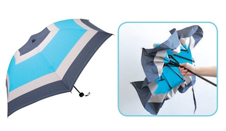 ▲畳むとぬれた面が内側に来るから、手に触れにくい