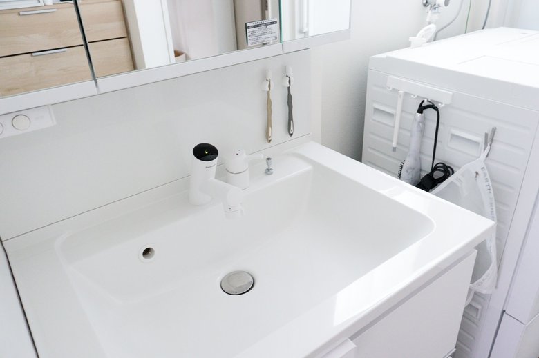 洗面台まわりの収納例