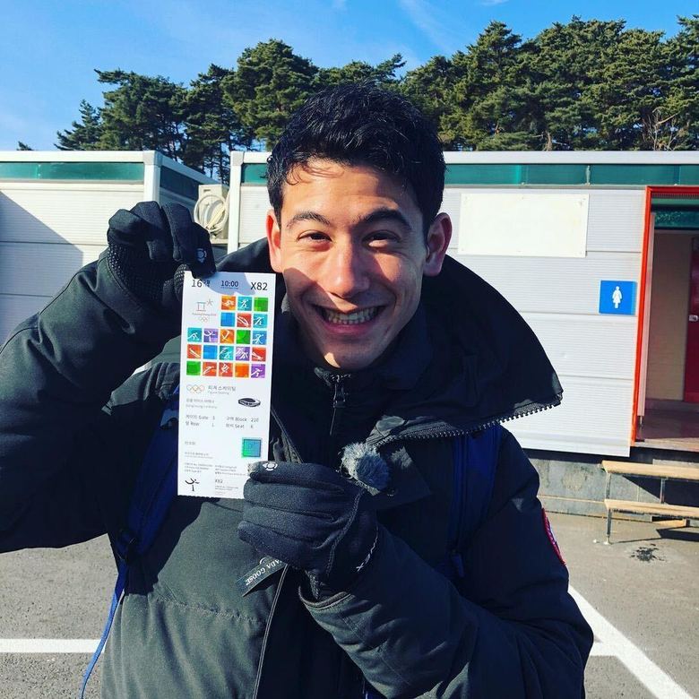 2018年、平昌オリンピック取材中のひとコマ