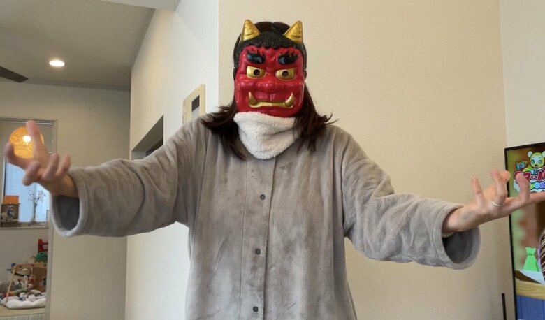 節分では吉木さんも鬼役に挑戦