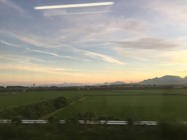 秋橋さんが帰宅途中に電車から撮影した風景