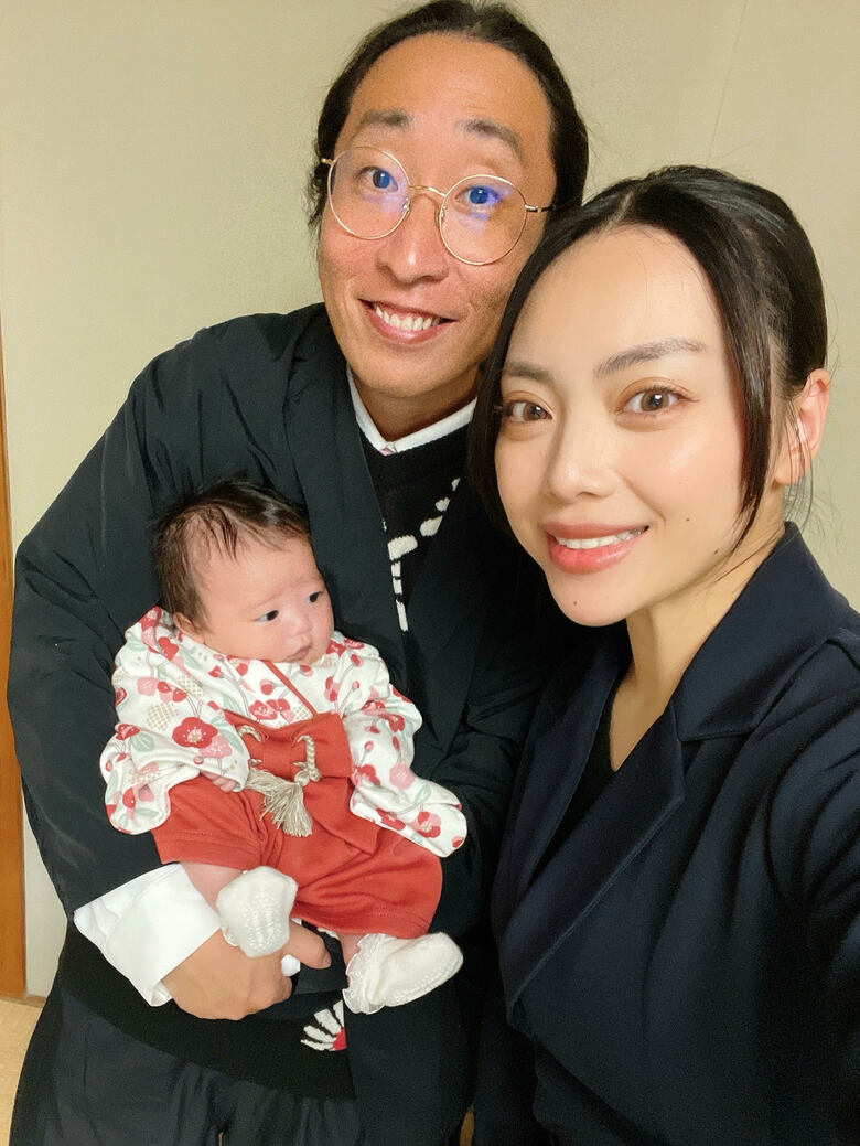 第1子の愛称「ワカチ子」のお宮参りで大宮八幡宮へ