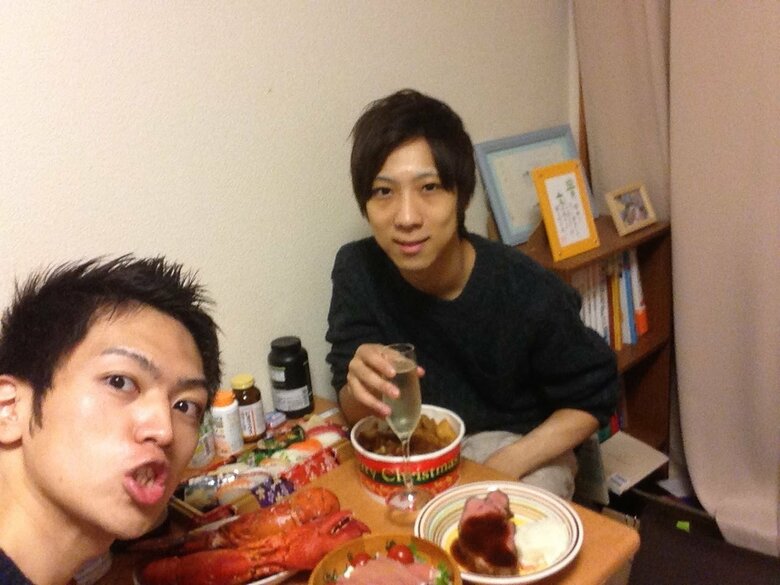 おつき合いしていた頃のふたり（左がハヤトさんで、右がタカフミさん）