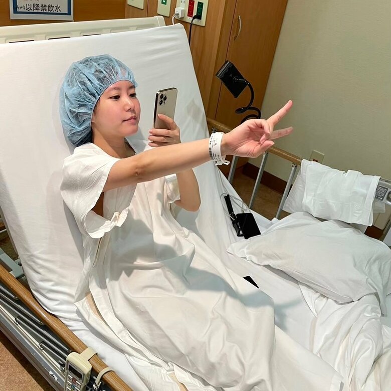 子宮全摘出手術前の鹿乃さん。つとめて平静に、いつも通りの振る舞いで