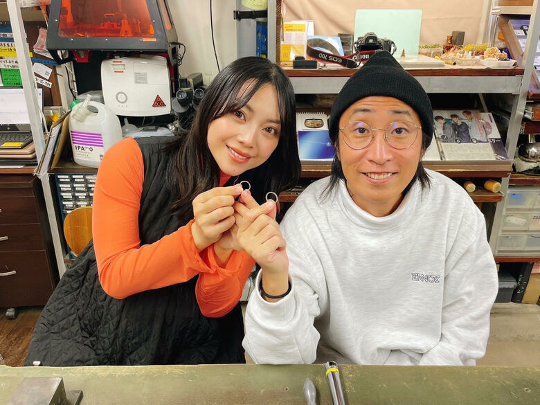 出産前に誕生記念の指輪作り