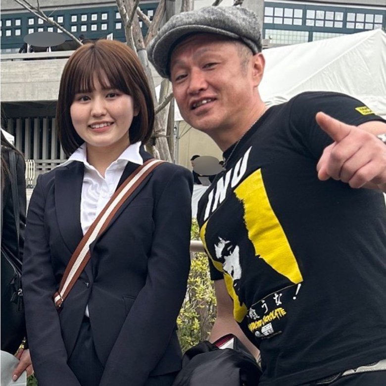 大学の入学式に父と