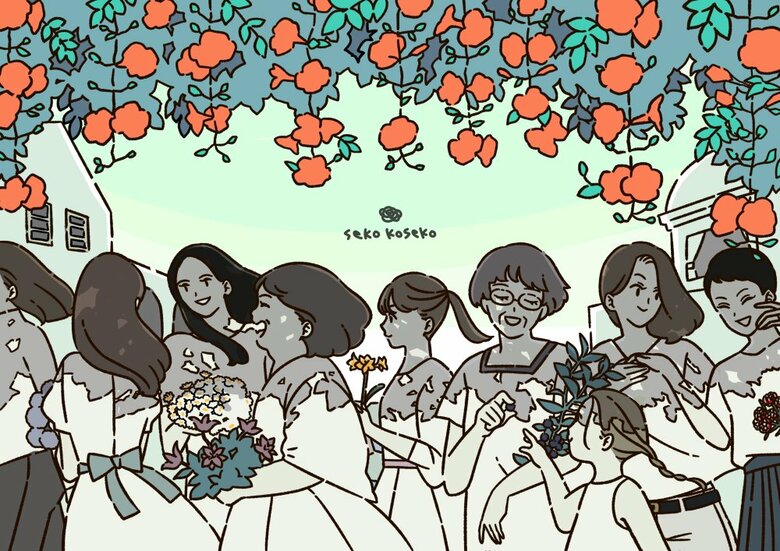 「花の歌を歌って」はさまざまな人が、それぞれに楽しんでいる雰囲気を感じさせる