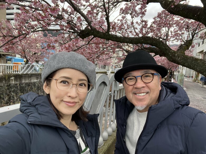 桜を見に行って