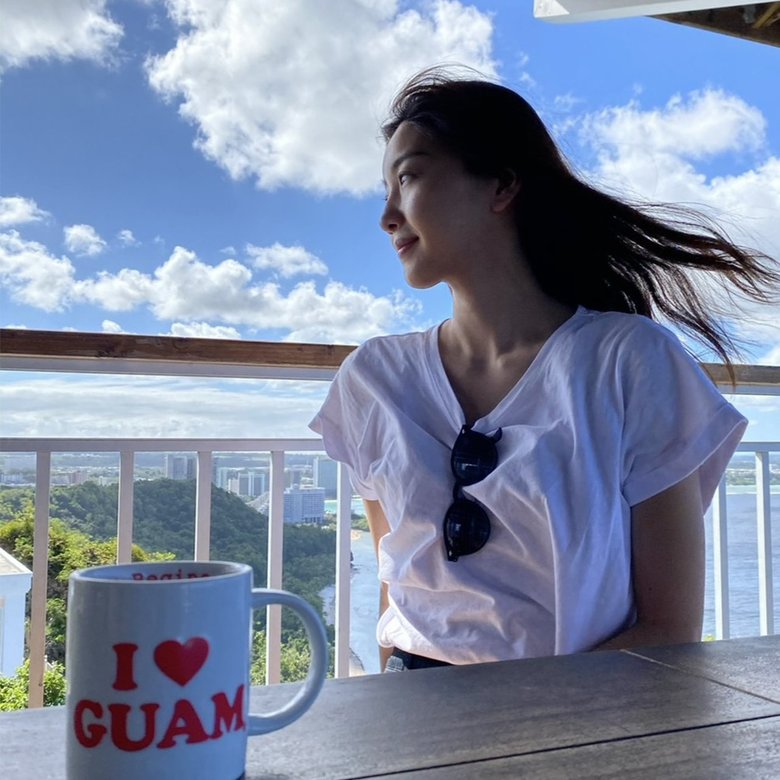 旅行先のグアムで撮った記念の1枚