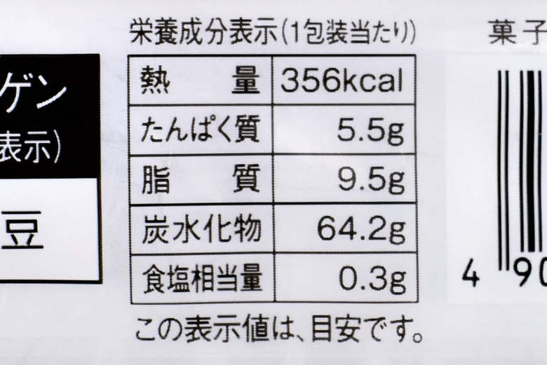 ローソンのおすすめパン「マチノパン おいも天国」の成分画像