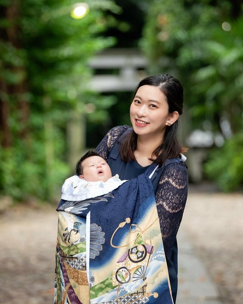 お宮参りでの記念ショット