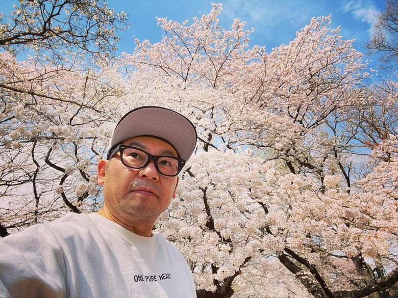 2024年春、花見での記念ショット（Instagramより）