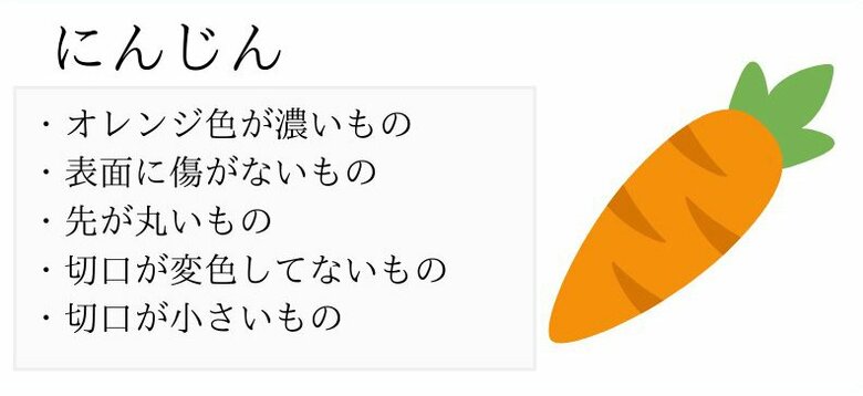 おいしいにんじんの見分け方