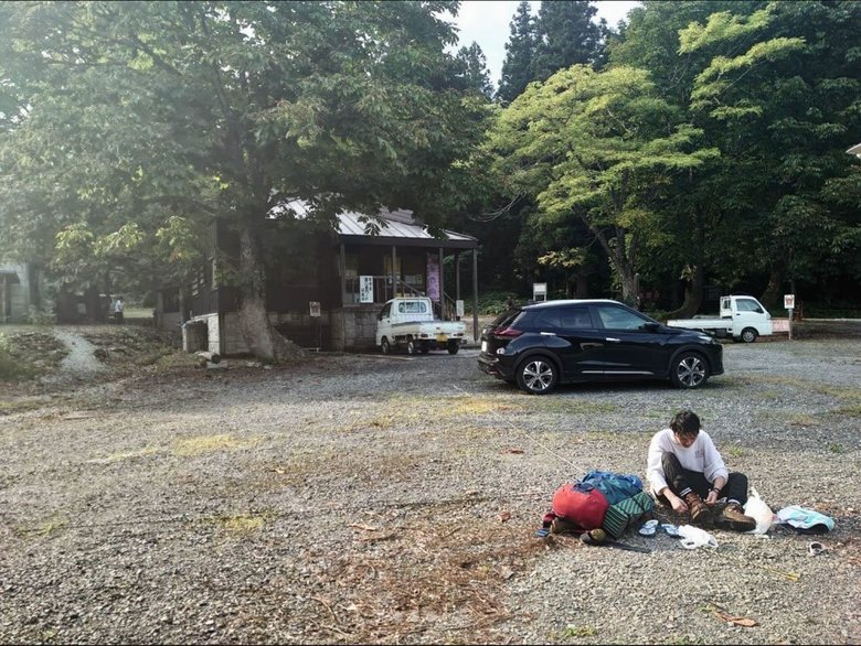 2024年、父の革靴を履いて約20年ぶりに飯豊山に登ったそう