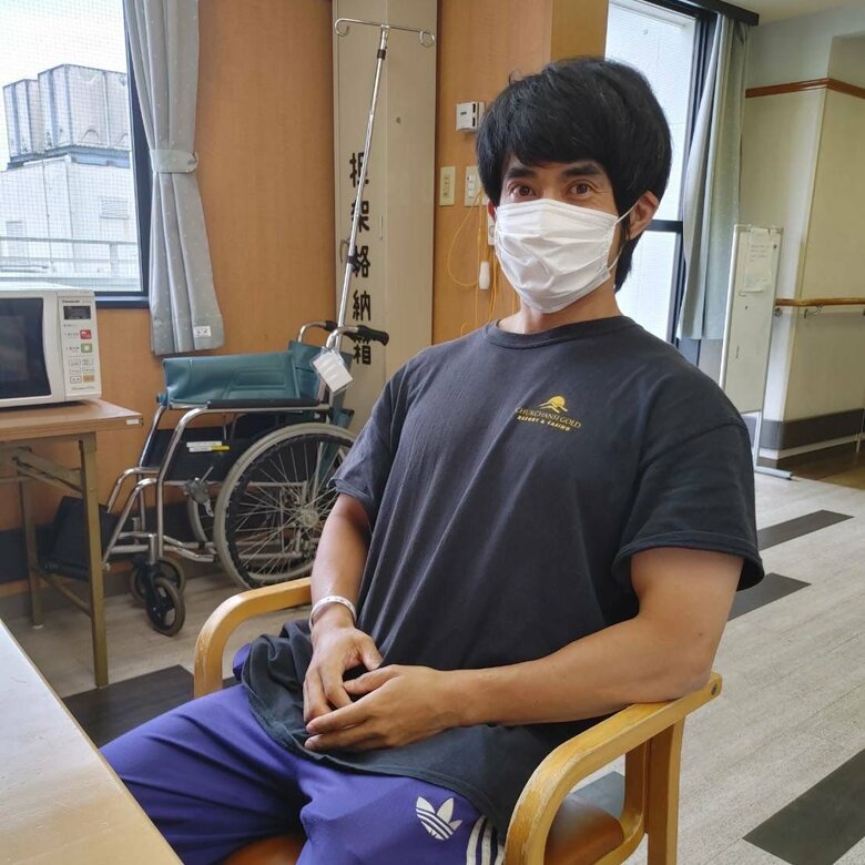 2回目の入院でリハビリの休憩中