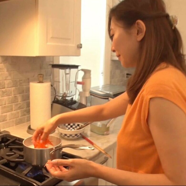 レシピ本を出すほど料理が得意な早穂さん、渡米後もサポートが続く