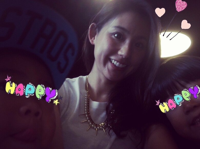 夫の試合があるときは親子で観戦していた