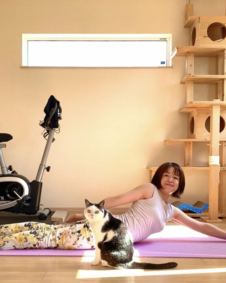 愛猫と一緒に映るねこくらさん