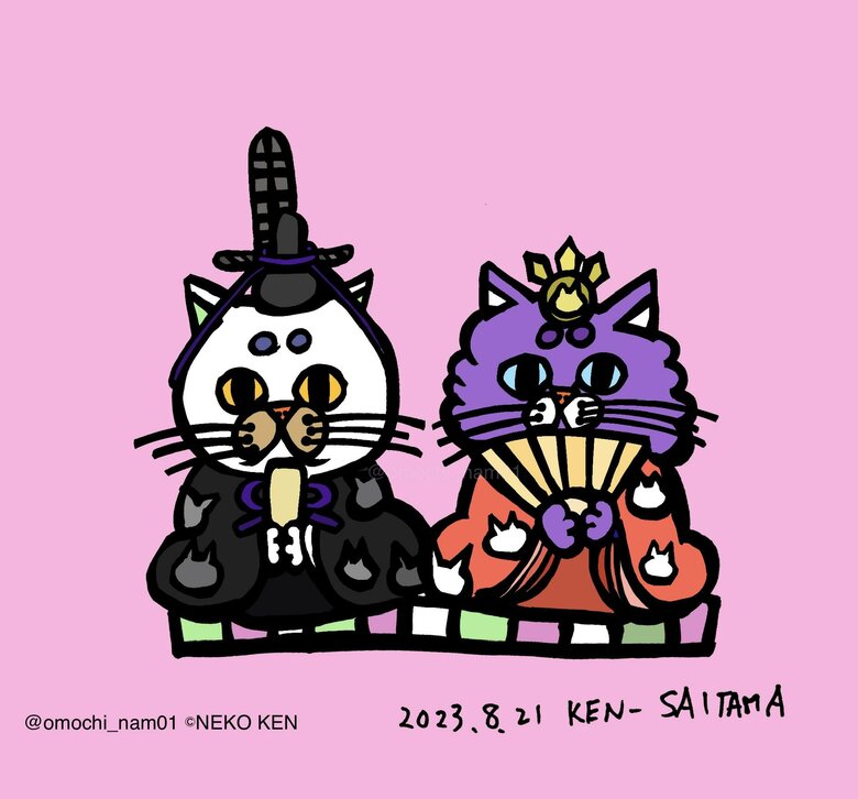 埼玉県の「ひな人形ネコ」