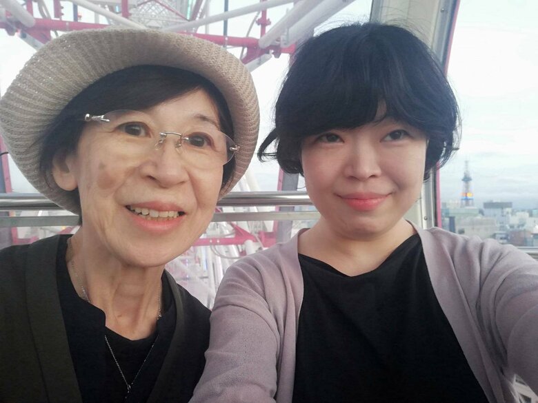 母と外出した日に1枚