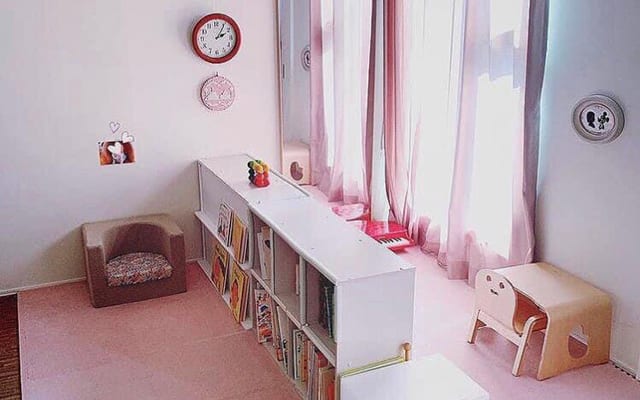 モンテッソーリを取り入れたピンクの部屋