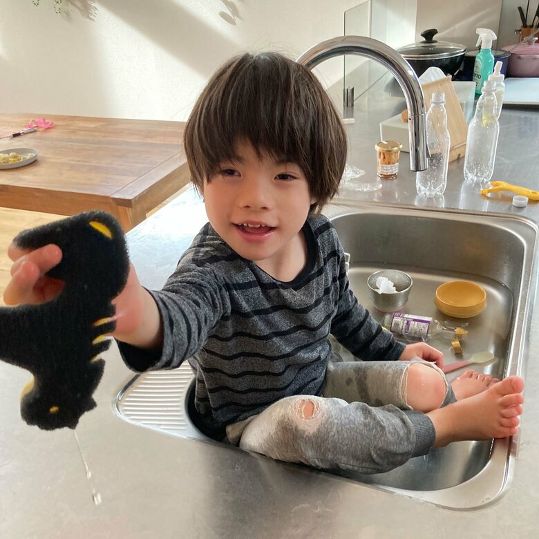 水が大好きな夏斗くん