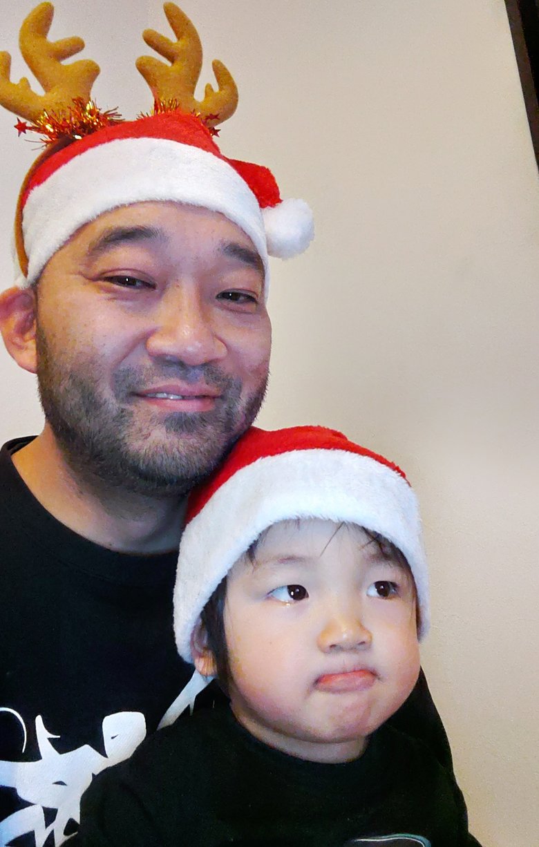 ラッパーの十影さんと息子さん