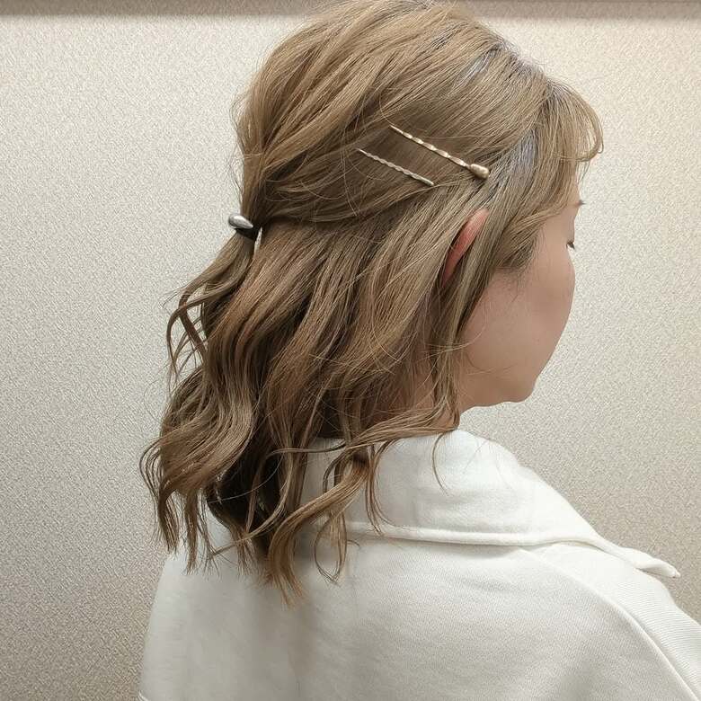 おしゃれなハーフアップアレンジ