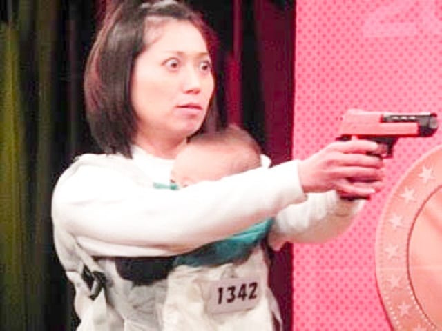 R-1グランプリには、三男を抱っこしながら出場したことも