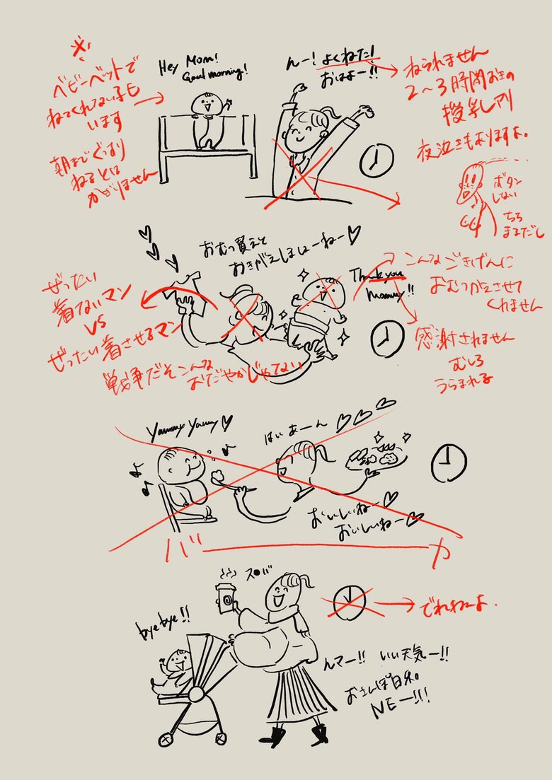 「理想と現実はまったく別物だった」と語るえだまめさんが投稿した育児の現実