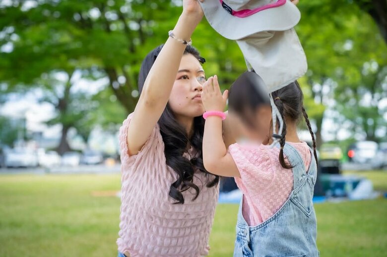 家族とピクニックに行って