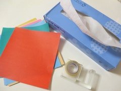 折り紙とティッシュで工作！八百屋さんごっこ