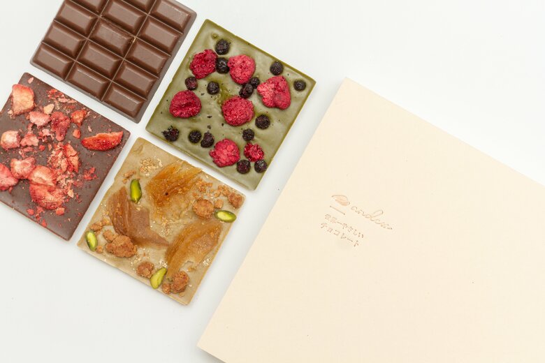 「世界一やさしいチョコレートandew」の商品ラインナップ