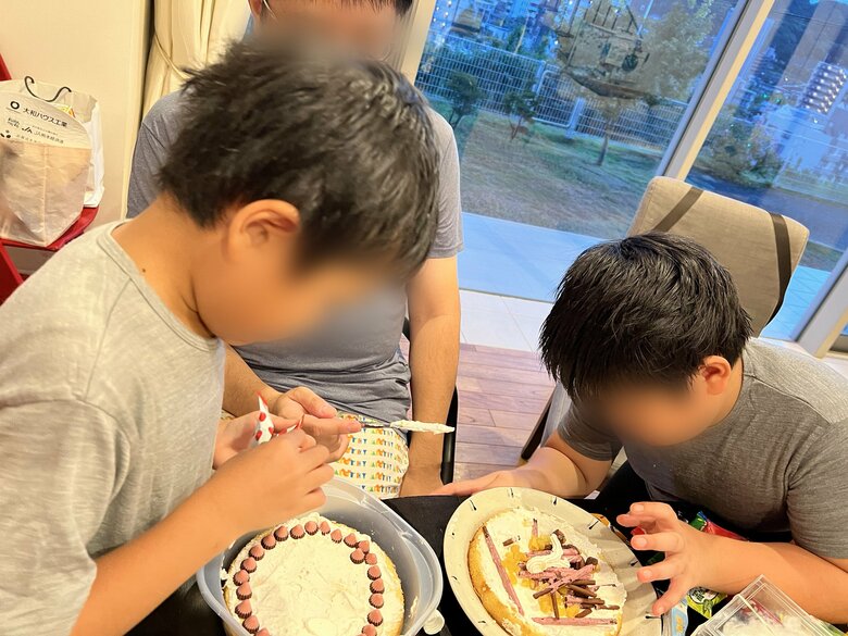 森中さんの夫と子どもたち