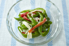 ピーマンとかにかまのゆずこしょうあえレシピ