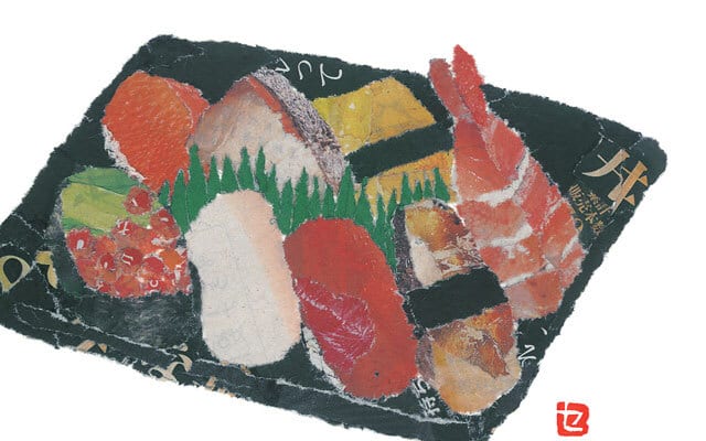 パック寿司。生魚の質感も見事に表現している(C)木村セツ