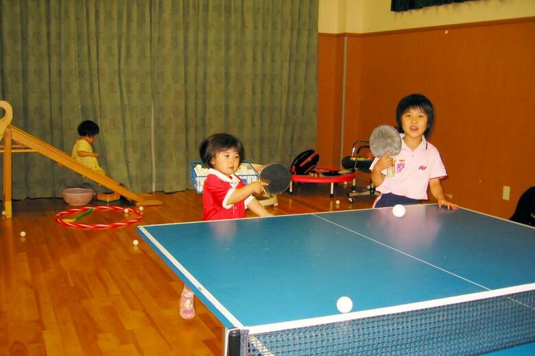 三姉妹で練習に取り組んでいるときの様子