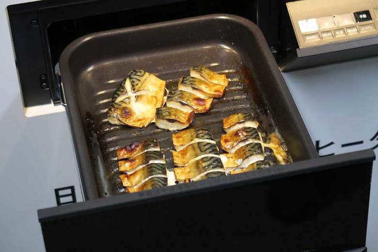 ▲冷凍した魚を焼いてみたところ、中の水分が外に出てしまうことなく、