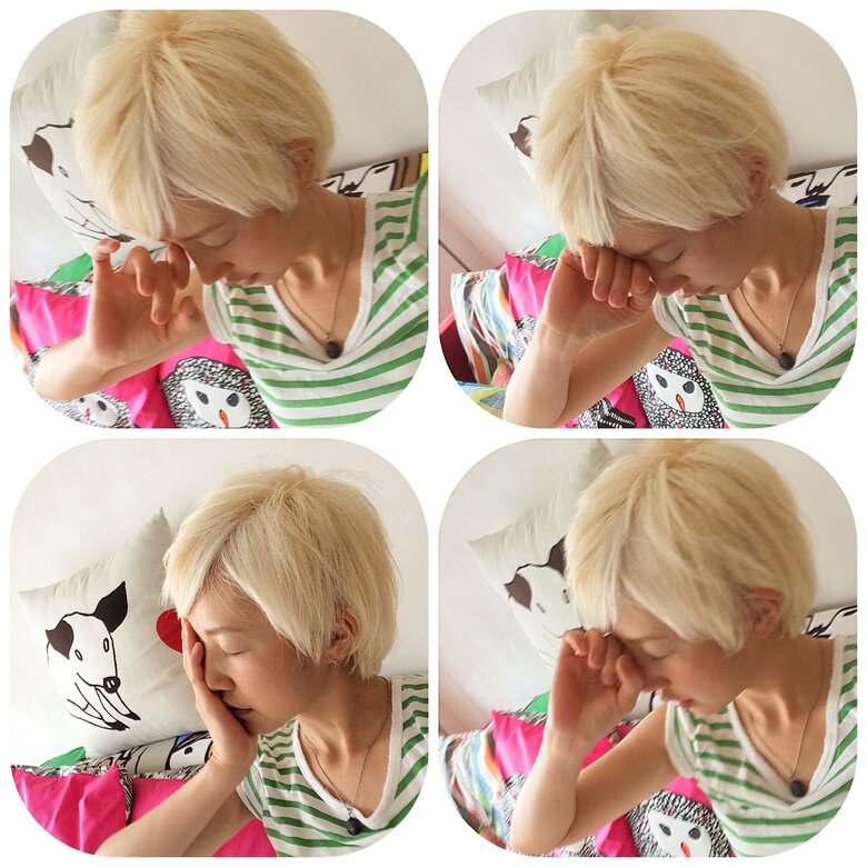 「最初は派手で嫌だった」という白っぽい金髪