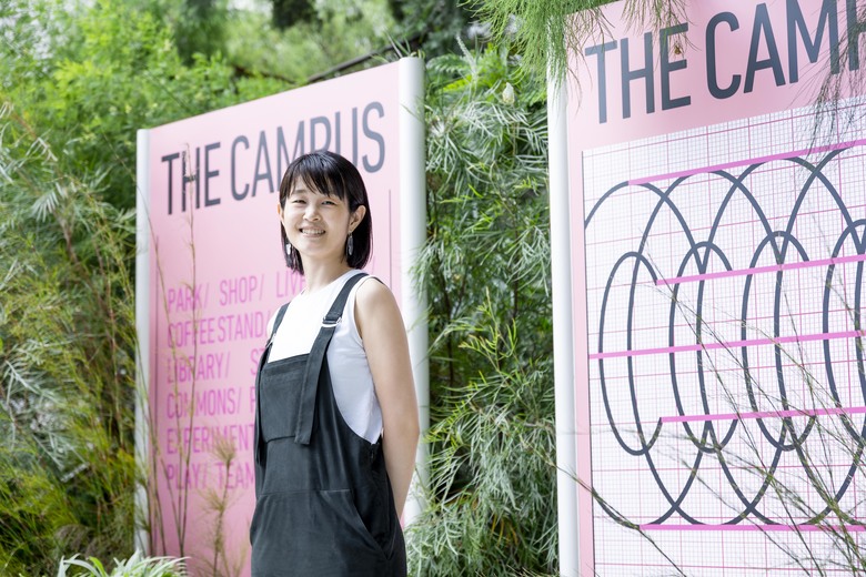 「THE CAMPUS」の企画から運営に携わっている江崎舞さん。現在は働き方改革タスクフォースに所属し、「働き方全般」の課題と向き合う