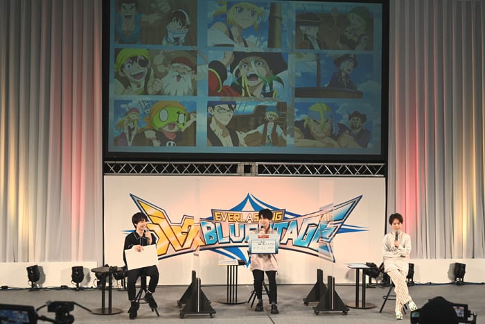 アニメ『DR. STONE』イベントに登壇した石神千空役小林裕介さん、クロム役佐藤元さん、あさぎりゲン役河西健吾さん