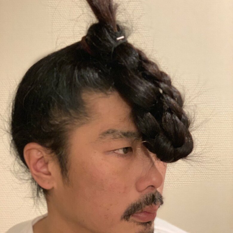 エビフライのヘアアレンジ（Xより）