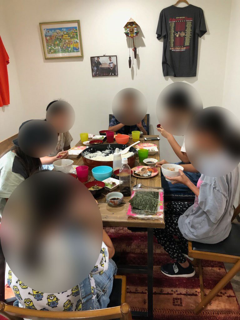 知り合いの子どもたちとのご飯にて