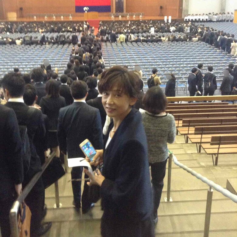 慶應義塾大学大学院の入学式にて