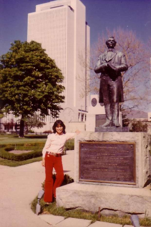 ユタ州の都市、ソルトレイクにて。現地の学校で2年間語学を学んだ