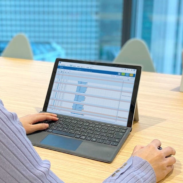 スイッチワークを利用した場合の月間勤務表