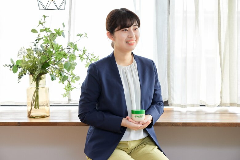 ▲ユースキン製薬の敏感肌の知見から「洗う！うるおす！守る！」の3段階でのケアが大切と語る五嶋さん