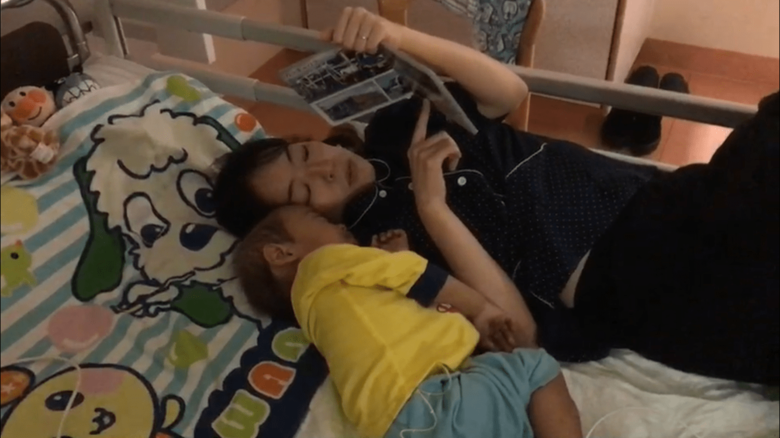 石田千尋さんと息子の夕青くん